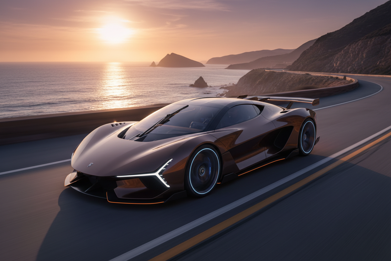 Modern Supercar - Sahil Yolu